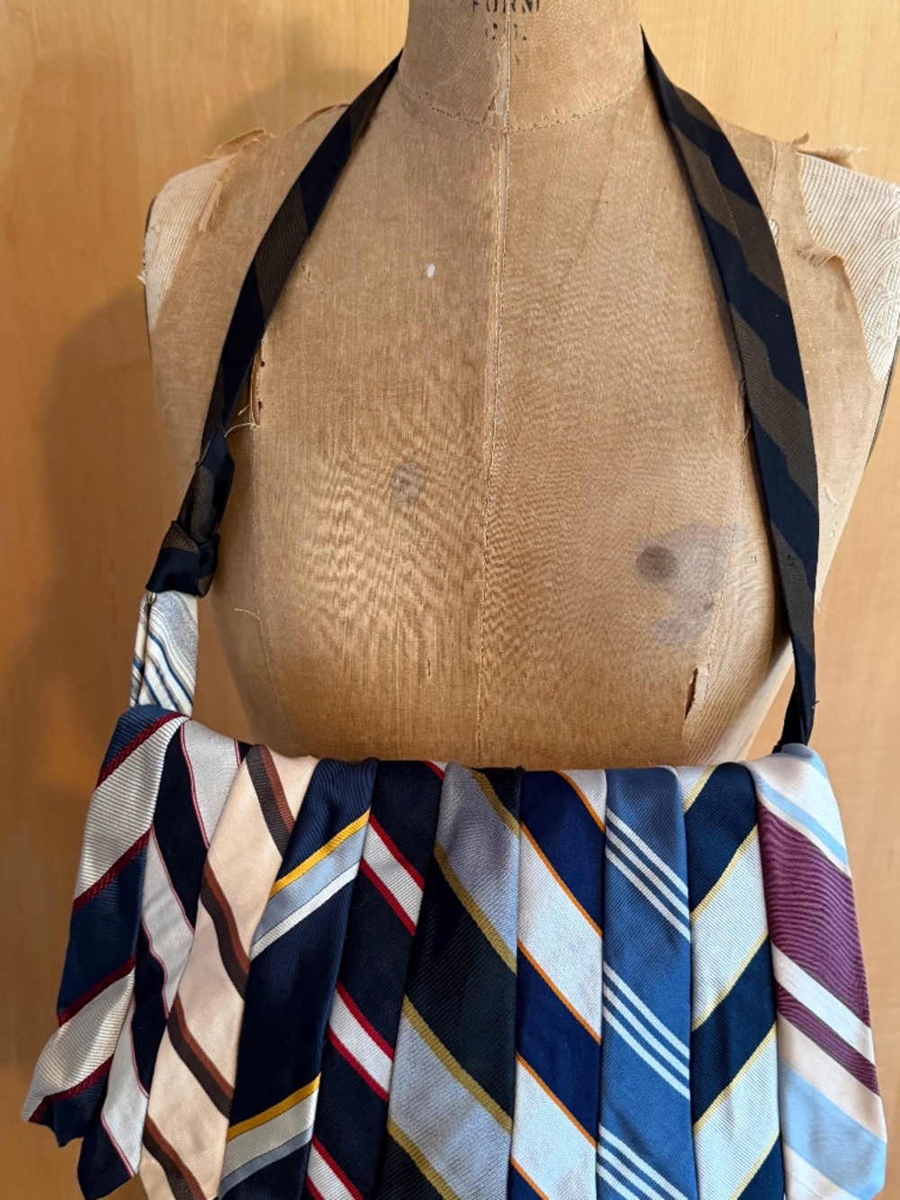 Vintage Up-cycled Necktie Crossbody Handbag